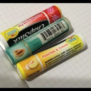 NEW! Lot (6) Limited Ed. Chapstick, Peaches n Cream, Sweet Papaya, & Strawberry